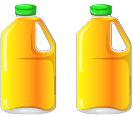 Two full jugs of juice