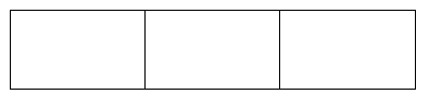 Rectangle divided in three equal parts.