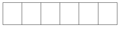 Rectangle divided into six equal parts